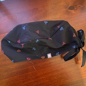 Figs Black Logo Scrub Cap